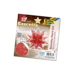 Folia lot de 32 feuilles de papier origami 90g 15x15 cm etoile bascetta hiver