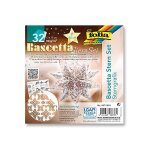 Folia lot de 32 feuilles de papier origami 90g 15x15 cm etoile blanc / etoile