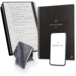 Fusion agenda non dat rutilisable, taille executive 15cm x 22, 4cm, noir - objectifs, calendrier mensuel ...
