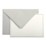 G. lalo pack de 10 cartes bord�es gris souris avec enveloppes