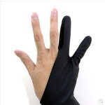 Gants d'artiste 2 doigts pour dessin, ensembles d'art anti - salissure pour tablette graphique, bton ...