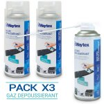 Gaz dépoussiérant air sec waytex a73657c3 lot de 3 bombes de 400ml Gaz dépoussiérant air sec waytex a73657c3 lot de 3 bombes de 400ml
