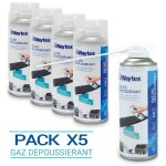 Gaz d�poussi�rant waytex a73657c5 avec prolongateur lot de 5 bombes 400ml
