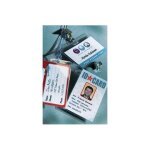 Gbc pochettes format carte 60x90 mm 2x125mic brillantes (100)