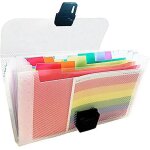 Gestionnaire de fichiers arc - en - ciel, trieur extensible en plastique, petit format portable a6 extensible ...