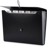 Gestionnaire de fichiers noir, dossier, dossier etendu, 13 pocket file mana