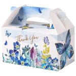 Bo�tes cadeaux - giiffu - motifs papillons bleus - 12 pi�ces - 16x9x9 cm - eco - responsable