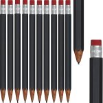 Gjfty - lot de 10 porte - mines en plastique aspect bois avec gomme comme poussoir a l'extrmit de la ...