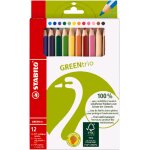 Gjfty - greentrio - crayon de couleur - etui carton x12 crayons de coloriage - coloris assortis