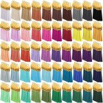 Glands en cuir color�s en vrac, 250 pi�ces, pendentifs pour porte - cl�s et artisanat, 50 couleurs