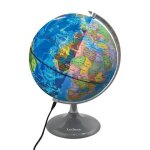 Globe terrestre - lexibook - jour / nuit - illumine constellations - socle en m�tal - rechargeable usb ...