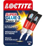 Super glue - 3 power gel (2 tubes de 3 g) - colle forte transparente ultra rsistante - colle gel multi ...