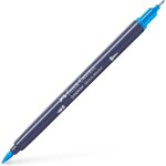 Goldfaber marqueur a double pointe fine et pinceau, bleu azur (449), stylo unique[z4528]