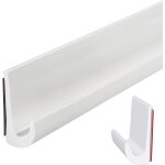 Gouttire a fermeture eclair en forme de j - 38 mm de hauteur - autocollant en forme de j - en pvc - ...