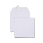 Gpv bote de 500 enveloppes carres blanches 190x190 120 g / m bande de protection