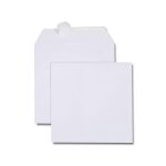 Gpv bo�te de 500 enveloppes carr�es blanches 220x220 120 g / m bande de protection