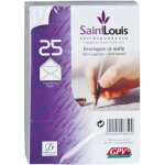 Gpv paquet de 25 enveloppes de visite blanches c6 114x162 80 g / m gomm�es