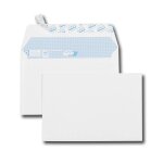 Gpv paquet de 50 enveloppes blanches c6 114x162 90 g / m bande de protection