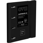 Grafoplas classeur a 4 anneaux a4, en polyfoam, rsistant et ultralger, noir avec recharge, sparateurs ...