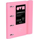 Grafoplas classeur a 4 anneaux a4, en polyfoam, rsistant et ultralger, unequal minimal rose, avec recharge, ...