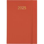 Grafoplas florence agenda 2025 14, 5 x 21 cm avec couverture rembourre en vinyle et elastique de fermeture ...