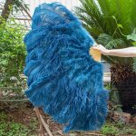 Grand eventail a main pliable en plumes d'autruche grfluffy, accessoires de spectacle sur scne, diffrents ...