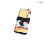 Grand rouleau de toile a 12 / 24 / 36 / 48 / 72 trous, sac a crayons a rideau, porte - maquillage, pochette ...