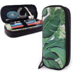 Grand sac �� stylo feuilles de bananier pochette �� crayons verte trousse �� crayons en cuir ��tanche ...