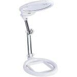 Grande loupe de bureau, loupe de table manuelle pliable 2x 6x, lampe loupe portative claire par led ...