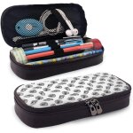 Grande trousse en cuir durable avec fermeture eclair pour l'�cole et le bureau motif mandala yoga lotus ...