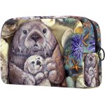 Grande trousse de maquillage avec pochette zippe, organisateur de cosmtiques de voyage pour femmes ...