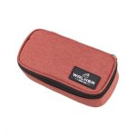 Grande trousse - plumier - scolaire - rouge fonc� rust - walker