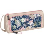 Grande trousse scolaire - avec compartiments - beige - motifs jungle - brunnen