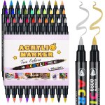 Guangna lot de 60 marqueurs acryliques pour peinture de pierres, marqueurs acryliques permanent avec ... Guangna lot de 60 marqueurs acryliques pour peinture de pierres, marqueurs acryliques permanent avec ...