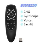Gyroscope de microphone sans fil g10s pro, t�l�commande vocale google, 2. 4g, pour android tv box, h96 ...