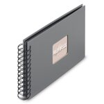 Hama album a spirale  fine art , 24 x 17 cm, 50 pages noires, gris pierre