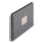 Hama album a spirale  fine art , 28 x 24 cm, 50 pages noires, gris pierre