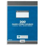 Hamelin copies doubles non perfor�es blanches 21x29, 7cm 200pages seyes 70g - sous etuis conquerant sept ...