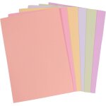 Hamiltion - lot de 50 feuilles de papier pastel a4 160 g / m - 6 nuances, pour imprimante et photocopieur ...