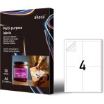 Hamiltion - etiquette autocollante mate blanche a4, 140 x 96 mm, 30 feuilles, papier adhsif imprimable ...