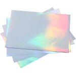 Hamiltion - papier autocollant holographique, 22 feuilles a4 papier autocollant holographique imprimable ...