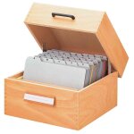 Han bo�te a fiches en bois a5 paysage, pour 500 a 900 fiches