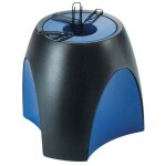 Han distributeur de trombones delta, en plastique, noir / bleu