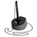 Han stylo - bille sur socle salsa, gris sombre / noir 0, 000000 noir