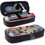 Hanako kun trousse a crayons en cuir multifonction pour etudiant unisexe