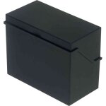 Helit boite a fiche format a5 a l'italienne pour 500 fiches non fournies noir