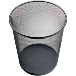 Helit corbeille a papier mesh en fil m�tal 15 litres h 265 mm noir