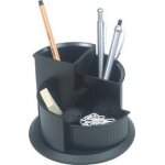 Helit multipot a crayon linear, 4 compartiments, rotatif, noir Helit multipot a crayon linear, 4 compartiments, rotatif, noir