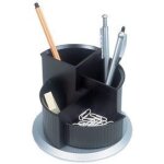 Helit multipot silver, 4 cases, rotatif, noir / argent,