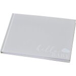 - hello baby album photo ou livre d'or de baptme 32 pages, guest book, crme, blanc